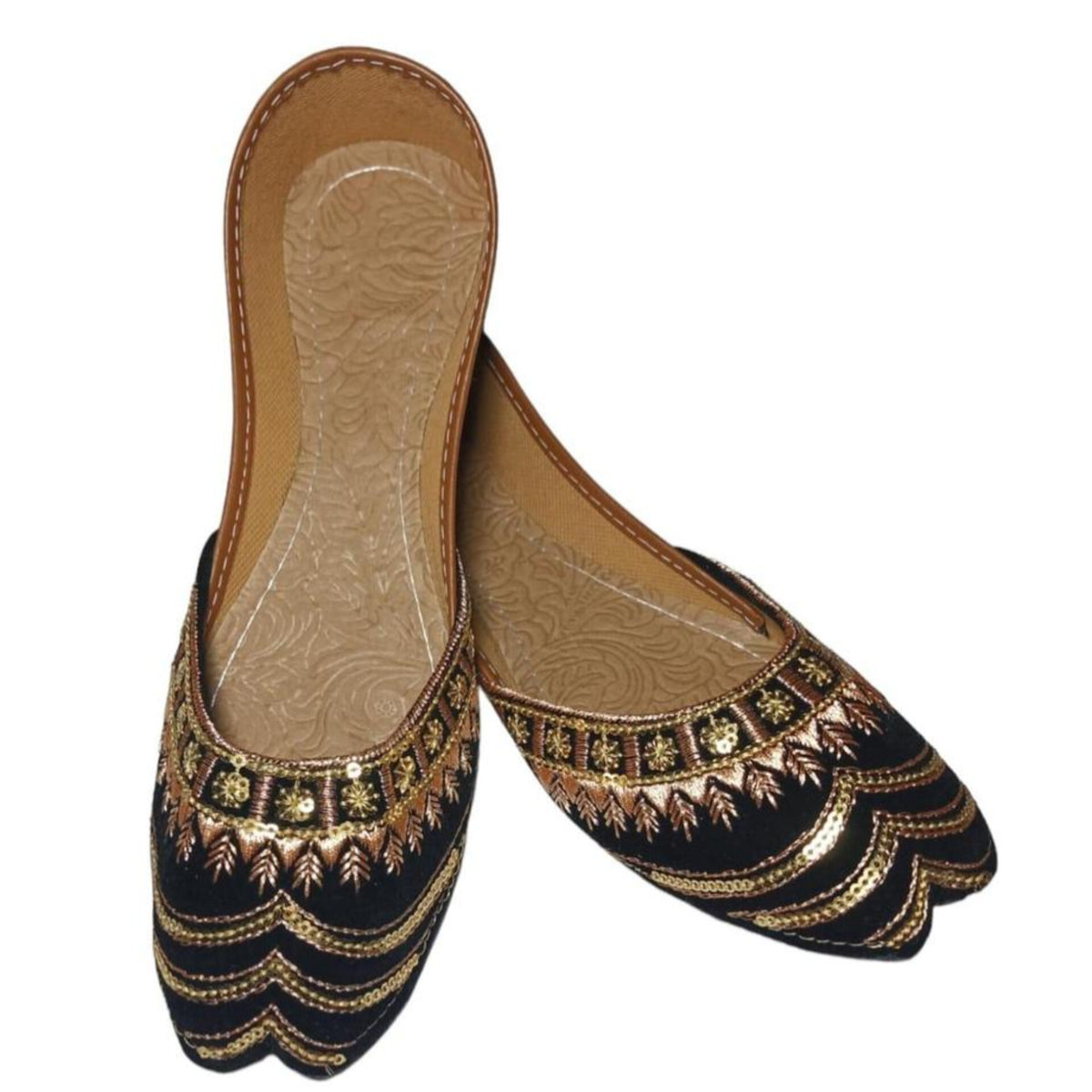 Women's Velvet Embroidered Khussa - Jutishop.pk