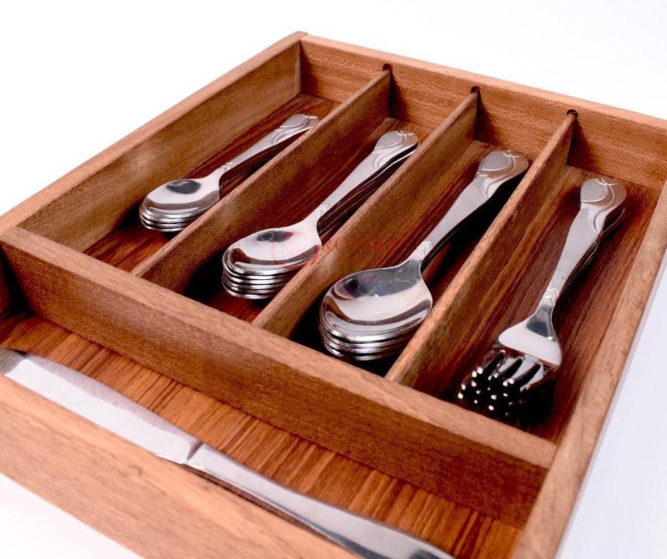 Wooden Cutlery Rest Tray - Jutishop.pk