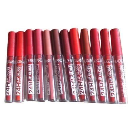 Matte Lip Gloss, Pack of 12 - Jutishop.pk